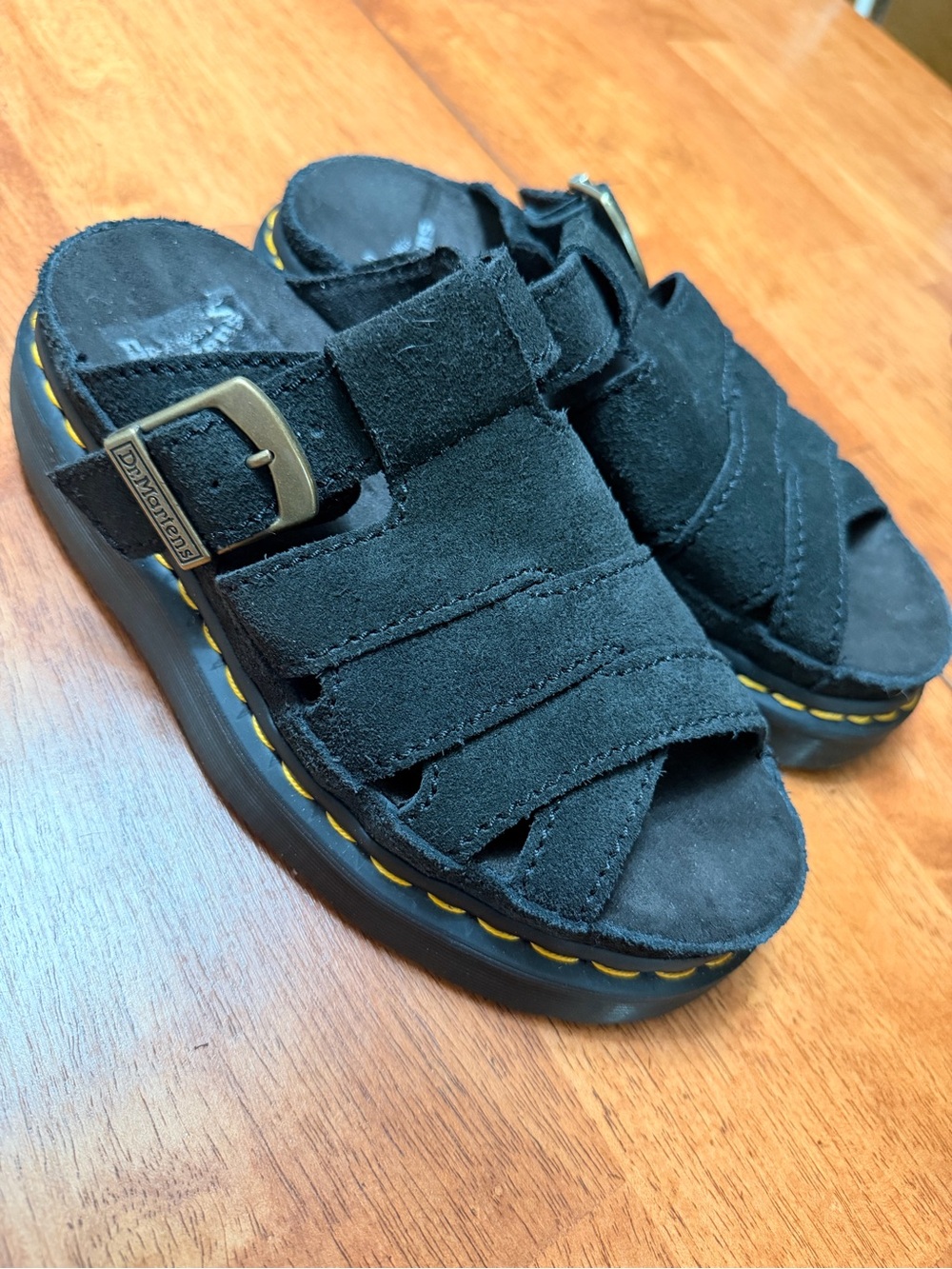 Dr. Martens Women’s Black Suede Sandals